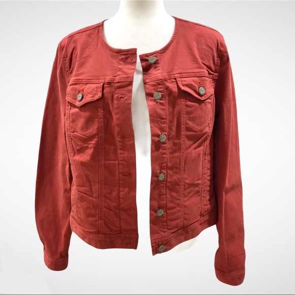 LOFT Jackets & Blazers - Loft Button Up Jacket Long Sleeve Burnt Orange